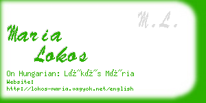 maria lokos business card